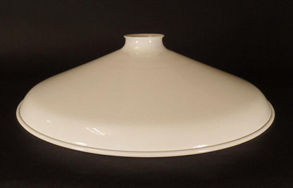 New 14" White Industrial Style Metal Lampshade, Porcelain Enamel Finish #iS384W - Stone Door Lamps