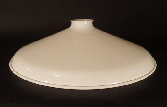 New 14" White Industrial Style Metal Lampshade, Porcelain Enamel Finish #iS384W - Stone Door Lamps