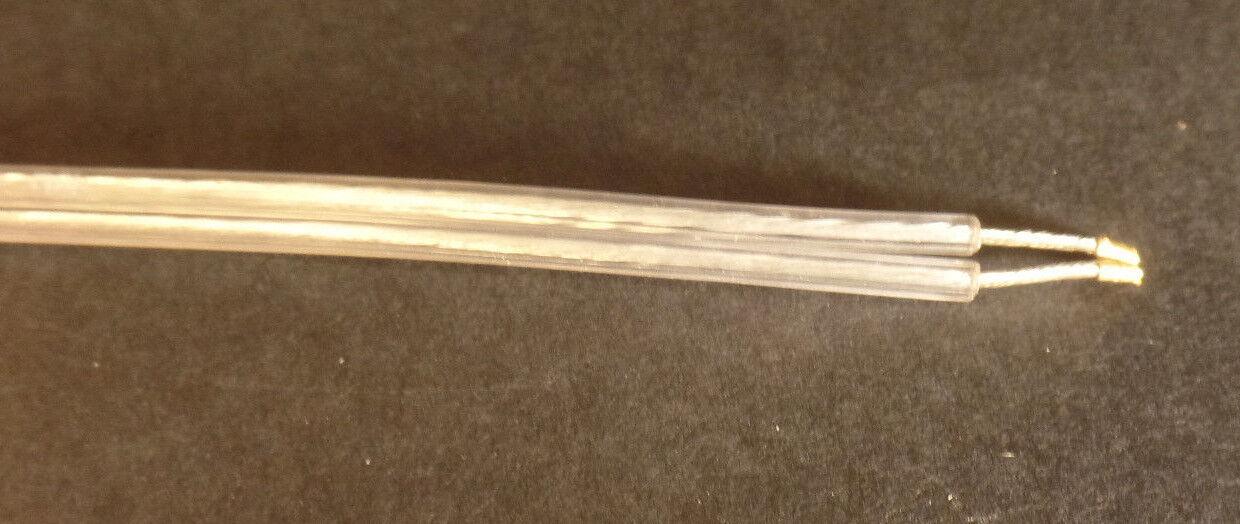 NEW 8' Clear Silver 18/2 Plastic Covered Lamp Cord Plug Set SPT - 2,U.L., #CS813 - Stone Door Lamps