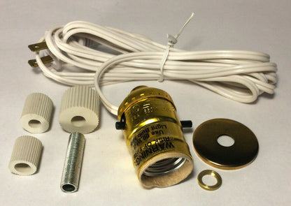 New Jug, Bottle Lamp Adapter Kit With 6 ft. White Cord And Hardware #JA337