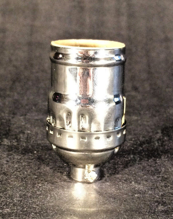 New Brass Short Keyless Early Electric Industrial Style Nickel Lamp Socket #291N