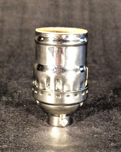 New Brass Short Keyless Early Electric Industrial Style Nickel Lamp Socket #291N
