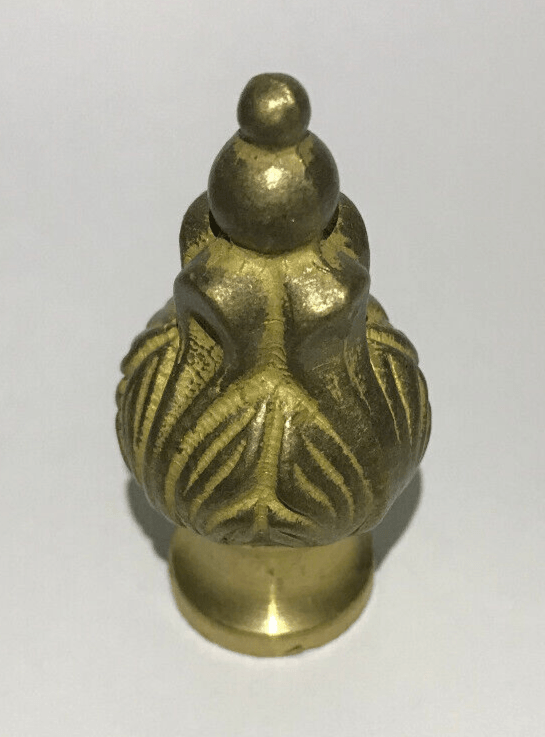 New 2" Antique Style Unfinished Brass Acanthus Lamp Finial, 1/8F Tap (3/8") 846U - Stone Door Lamps