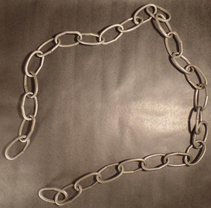 New 3', 8 Gauge Unfinished Steel Chandelier Fixture Oval Lamp Swag Chain #FC992S - Stone Door Lamps