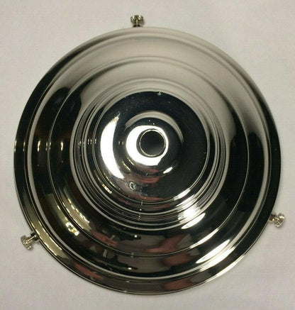 New Spun Brass 6" Fitter Nickel Fixture Shade Holder With Set Screws #SH766N - Stone Door Lamps