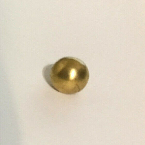 New 7/8" Diameter Brass Ball Finial, Cap, Unfinished Brass, 1/8F Tap #BF184U