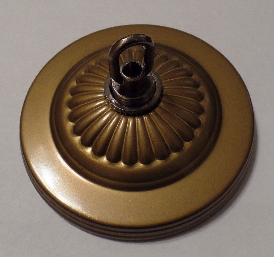5 1/4" Solid Brass Canopy Kit With 3' Chain Antique Brass Finish With Loop #836A