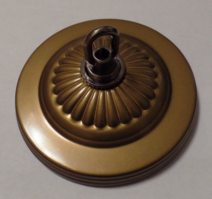 5 1/4" Solid Brass Canopy Kit With 3' Chain Antique Brass Finish With Loop #836A