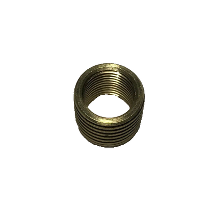 New Unfinished Brass Reducer Lamp Part, 1/4M(1/2") to 1/8F(3/8") Hole, #BR899S