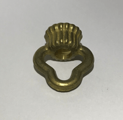 New 1" Unfinished Cast Brass Fixture Loop With Wire Way, 1/8F Tap(3/8") #BL986U - Stone Door Lamps