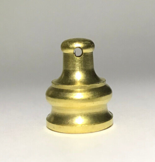 New 5/8" Height Unfinished Brass Pyramid Lamp Finial Knob, Side Prism Hole ,1/8F