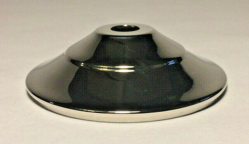 New 1 3/8" Polished Nickel Finish Spun Brass Vase Cap, Lamp Cap, 1/8 IP VC600N - Stone Door Lamps
