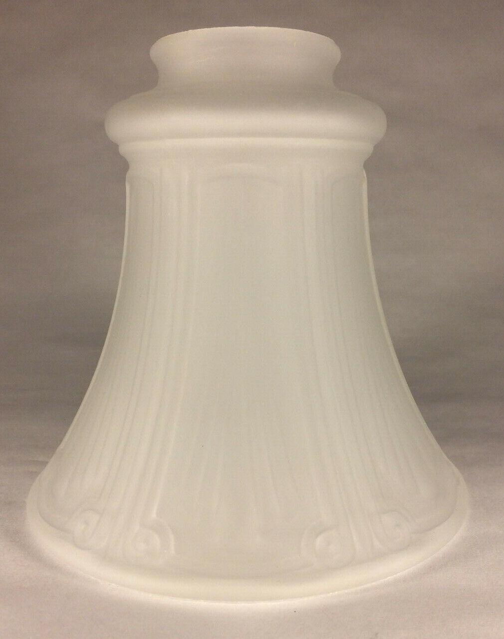 New Satin Crystal Pan Light Fixture Shade, 2 1/4" Fitter, 5.5" Tall, USA, #PS602 - Stone Door Lamps