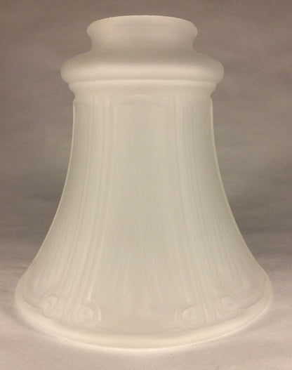New Satin Crystal Pan Light Fixture Shade, 2 1/4" Fitter, 5.5" Tall, USA, #PS602 - Stone Door Lamps