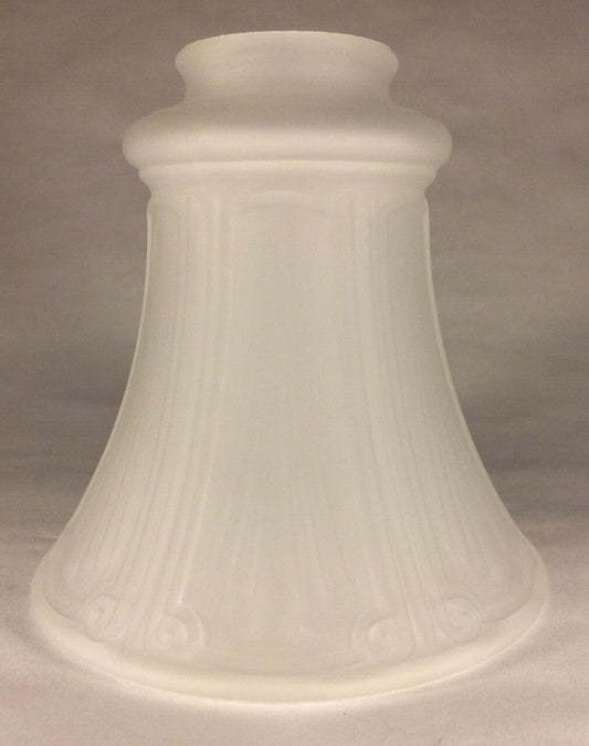 New Satin Crystal Pan Light Fixture Shade, 2 1/4" Fitter, 5.5" Tall, USA, #PS602 - Stone Door Lamps