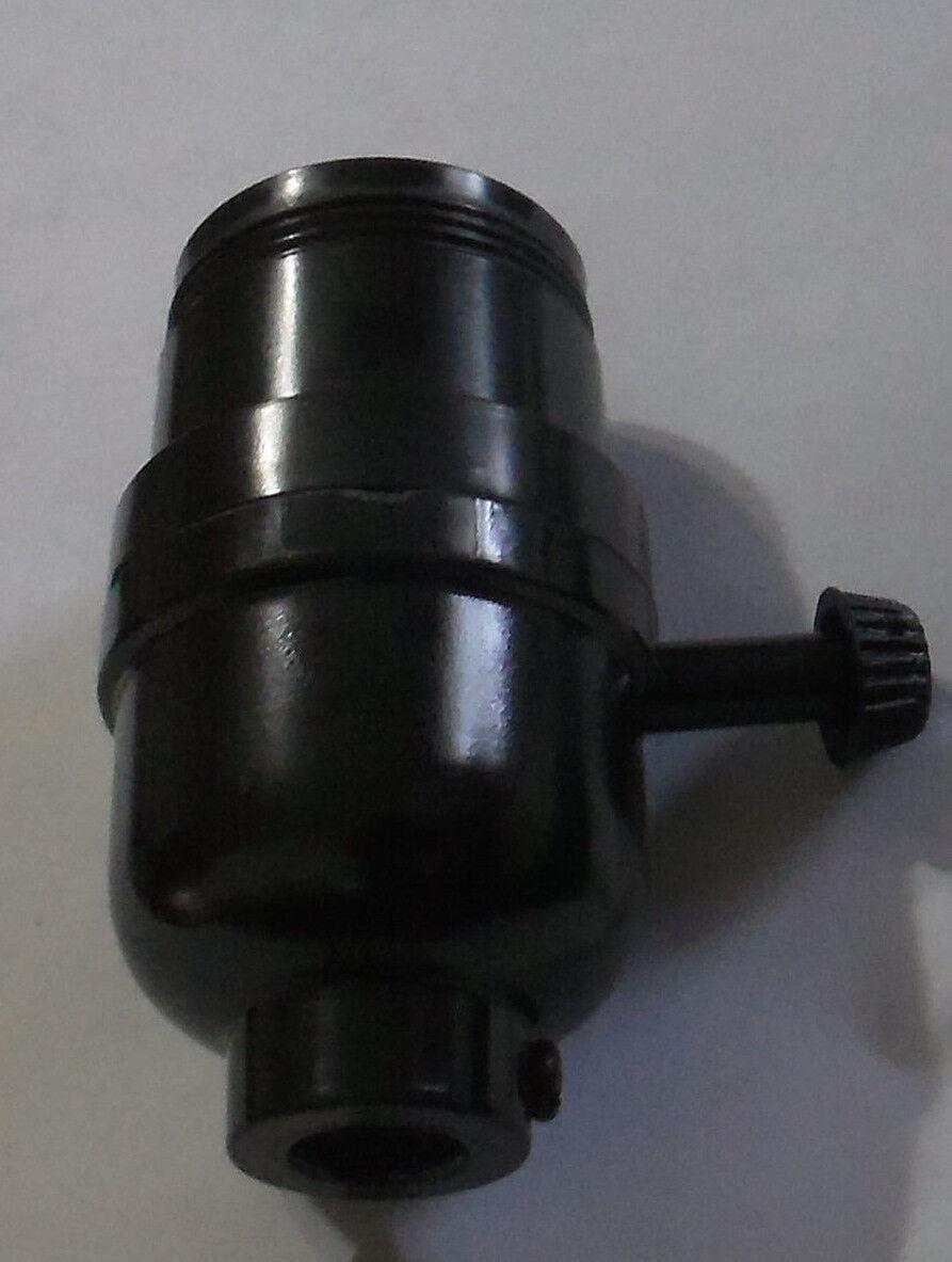 Leviton BAKELITE 3 - WAY TURN KNOB SOCKET UNO THREADED SHELL LAMP PART SO265 - Stone Door Lamps