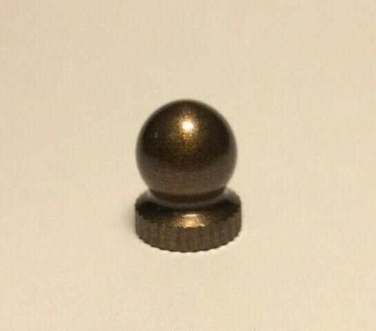 New Small Antique Bronze Knob Finial For Standard Lamp Harps, 9/16" ht. #BF958B - Stone Door Lamps