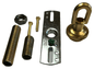 New Unfinished Brass Ceiling Canopy Hardware Mounting Kit With Screw Collar Loop - Stone Door Lamps