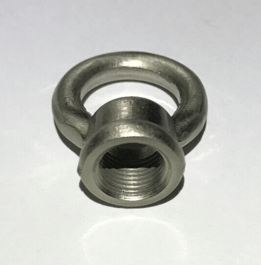 New 1" Cast Brass Loop With Wire Way, Satin Nickel Finish 1/8F Tap(3/8") BL954SN - Stone Door Lamps
