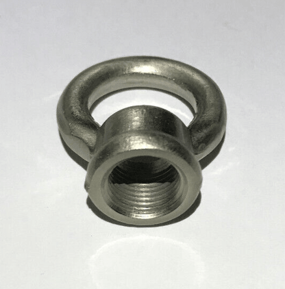 New 1" Cast Brass Loop With Wire Way, Satin Nickel Finish 1/8F Tap(3/8") BL954SN - Stone Door Lamps