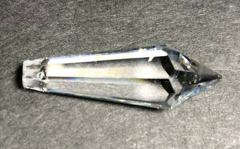 New 1 1/2" Clear BrilliantCut Drop Cyrstal Lead Prism, Machine Cut & Polished