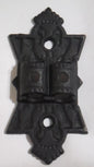 NEW 5" LARGE DOUBLE BLACK CAST IRON BRACKET LAMP WALL HANGER HINGE #BR930 - Stone Door Lamps