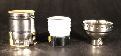 New Brass Short Keyless Early Electric Industrial Style Nickel Lamp Socket #291N