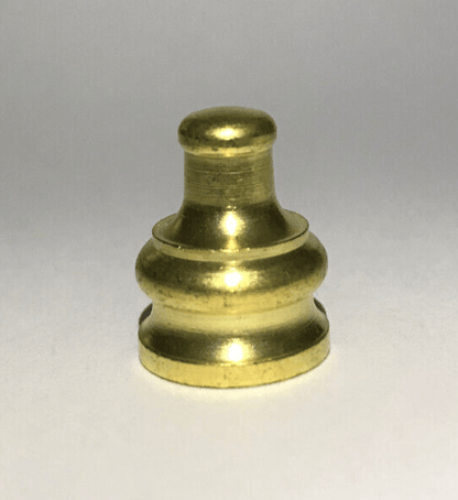 New 11/16" Height Unfinished Brass Pyramid Lamp Finial, 1/8F Tap(3/8") #BF966 - Stone Door Lamps