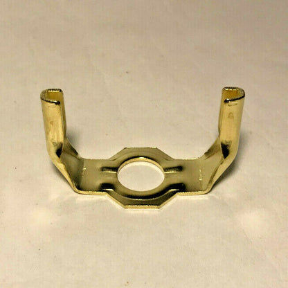 New Heavy Duty Brass Plated Lamp Harp Base, Slips 1/4 IP (1/2") #HB770