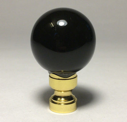 2" Ceramic Ball Style Lamp Light Harp Finial - Choose Color Black White Beige