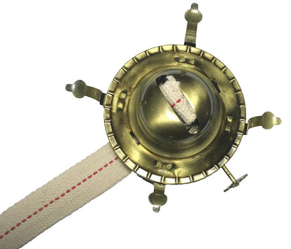 New #2 Antique Brass Finish Oil Kerosene Lamp Burner W/ Wick For 3" Base Chimney - Stone Door Lamps