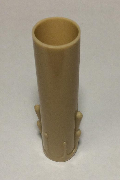 4" Beige Plastic with Drips Candelabra Candle Cover Chandelier Lamp Socket CC802 - Stone Door Lamps