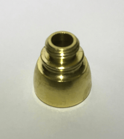 New 3/4" Unfinished Brass Cut Nozzle Adapter, 3/8F (5/8") to 1/8M (3/8") Thread - Stone Door Lamps