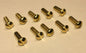 New Lot Of 10 Steel 1/2" Long Brass Plated Finish Canopy Screws 8/32 Thread #885 - Stone Door Lamps