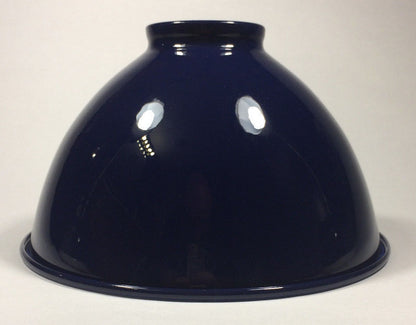 NEW 7 1/16" Metal Dome Lamp Light Shade Pendant Blue Porcelain Industrial Style