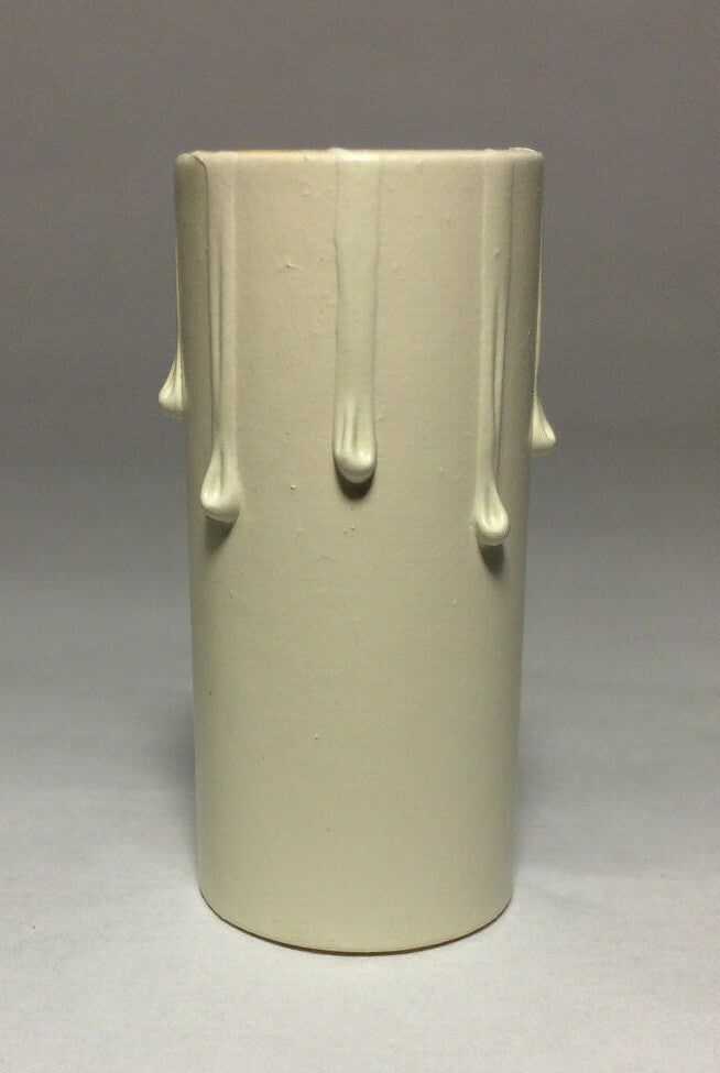 New 2" Antique Style Paper Board Candle Cover, Ivory Color, Candelabra #CC971i