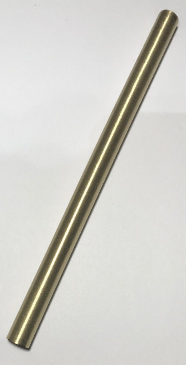 New 8" Brushed Brass Female Threaded Lamp Pipe, Rod, 1/8F Tap (3/8") #SP222U - Stone Door Lamps