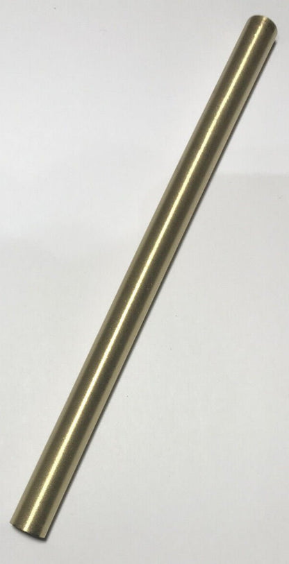 New 8" Brushed Brass Female Threaded Lamp Pipe, Rod, 1/8F Tap (3/8") #SP222U - Stone Door Lamps