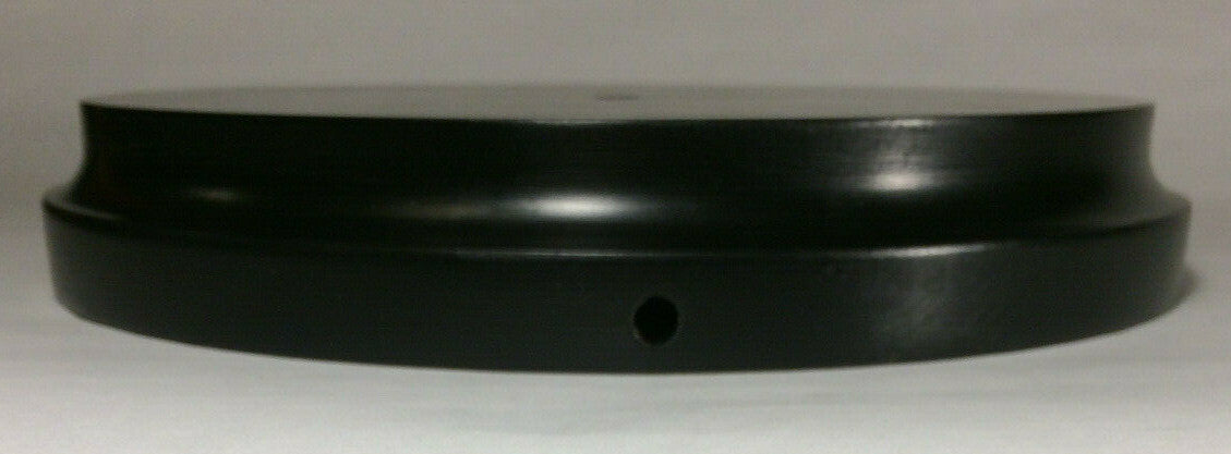 New 9" Modern Style Black Wooden Lamp Base w/ Wire Way Hole, Tapered Edge WB311B