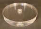 New 6" Diameter Clear Round Acrylic Lamp Break Base w/ Center Hole, No Wire Way - Stone Door Lamps
