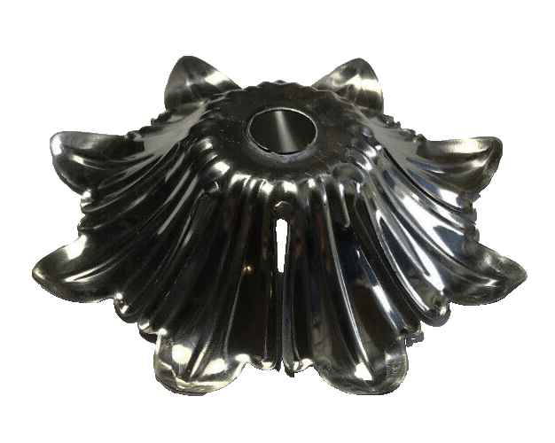 NEW 3 3/8" Stamped Unfinished Steel Bobesche, Slips 1/8IP (3/8"), 7/8" Height - Stone Door Lamps