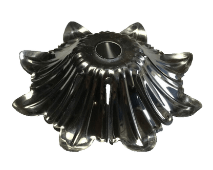 NEW 3 3/8" Stamped Unfinished Steel Bobesche, Slips 1/8IP (3/8"), 7/8" Height - Stone Door Lamps