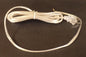 NEW 12' Clear Silver 18/2 Plastic Covered Lamp Cord Plug Set SPT - 1,U.L., #CS723 - Stone Door Lamps