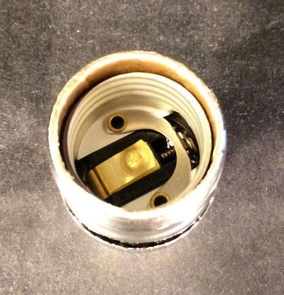 Brass Short Keyless Early Electric Industrial Style Nickel Uno Lamp Socket #290N - Stone Door Lamps