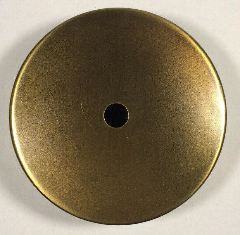 New 4" Diameter Modern Style Solid Spun Brass Lamp Base w/ Antique Finish BB059A - Stone Door Lamps
