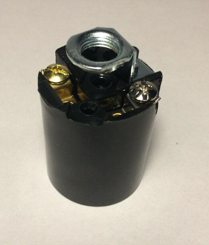 New On/Off Phenolic Bakelite Keyless Fixture Socket With 1/2" Hickey #PS300 - Stone Door Lamps