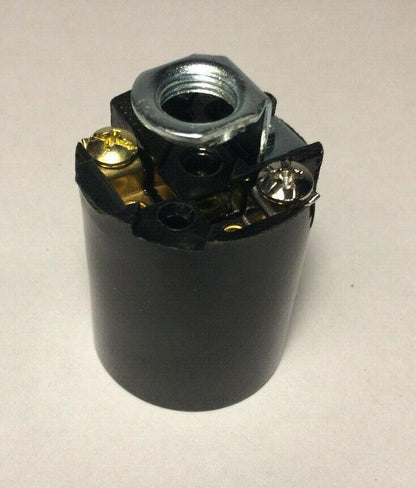 New On/Off Phenolic Bakelite Keyless Fixture Socket With 1/2" Hickey #PS300 - Stone Door Lamps