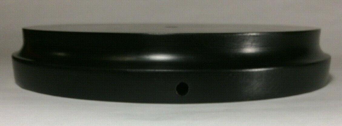 New 9" Modern Style Black Wooden Lamp Base w/ Wire Way Hole, Tapered Edge WB311B - Stone Door Lamps