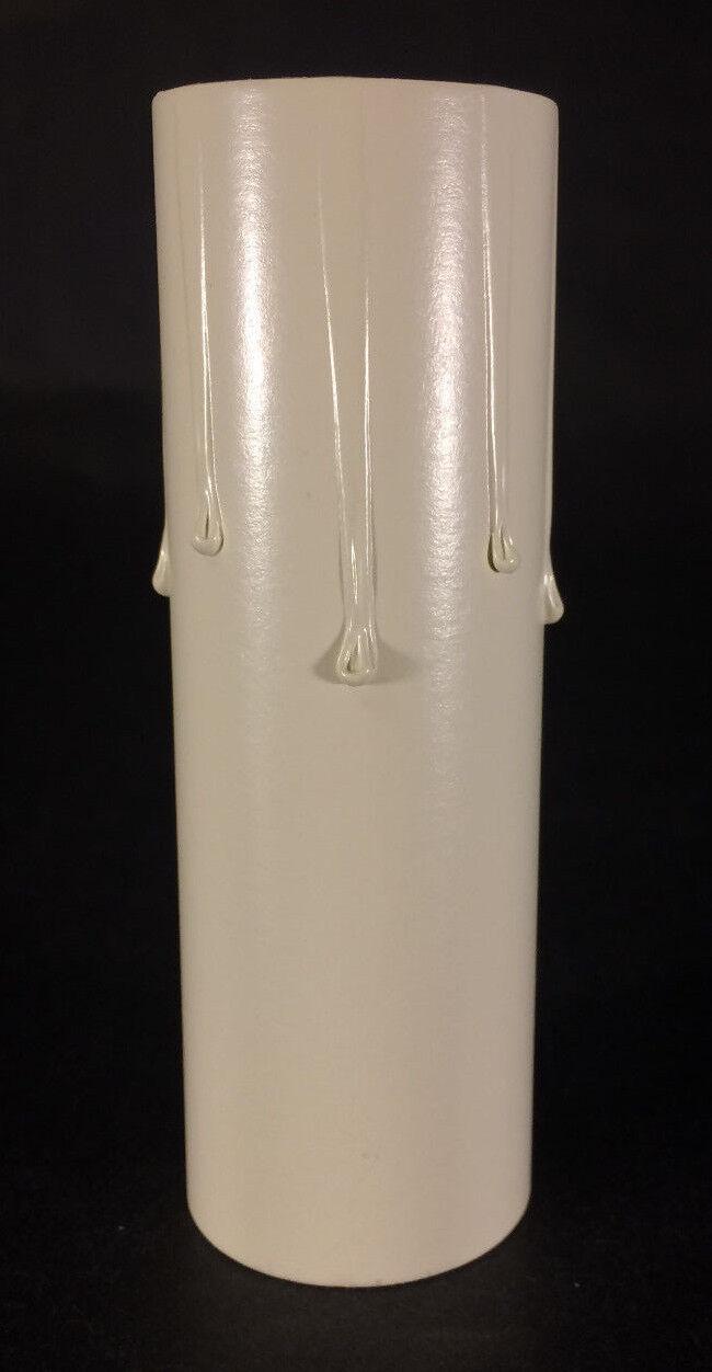 New 3" Ivory Paper Board Chandelier Standard Candle Cover with Drips #CC890i - Stone Door Lamps
