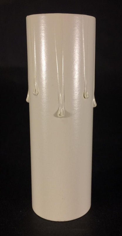 New 3" Ivory Paper Board Chandelier Standard Candle Cover with Drips #CC890i - Stone Door Lamps